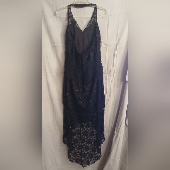 VINTAGE SEAN COLLECTION Black Halter HIGH LOW Dress - Picture 6 of 10